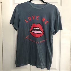 Revice Denim t shirt Love Me size Small